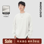 福利清仓 美式 重磅德绒打底衫 秋冬保暖秋衣长袖 T恤男
