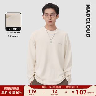 秋冬保暖内搭长袖 MAD官方 重磅德绒打底衫 美式 T恤男 迈克罗德