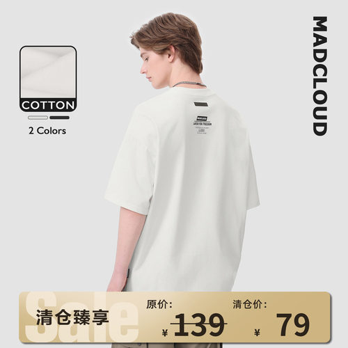 Madcloud夏季体恤纯棉短袖T恤男