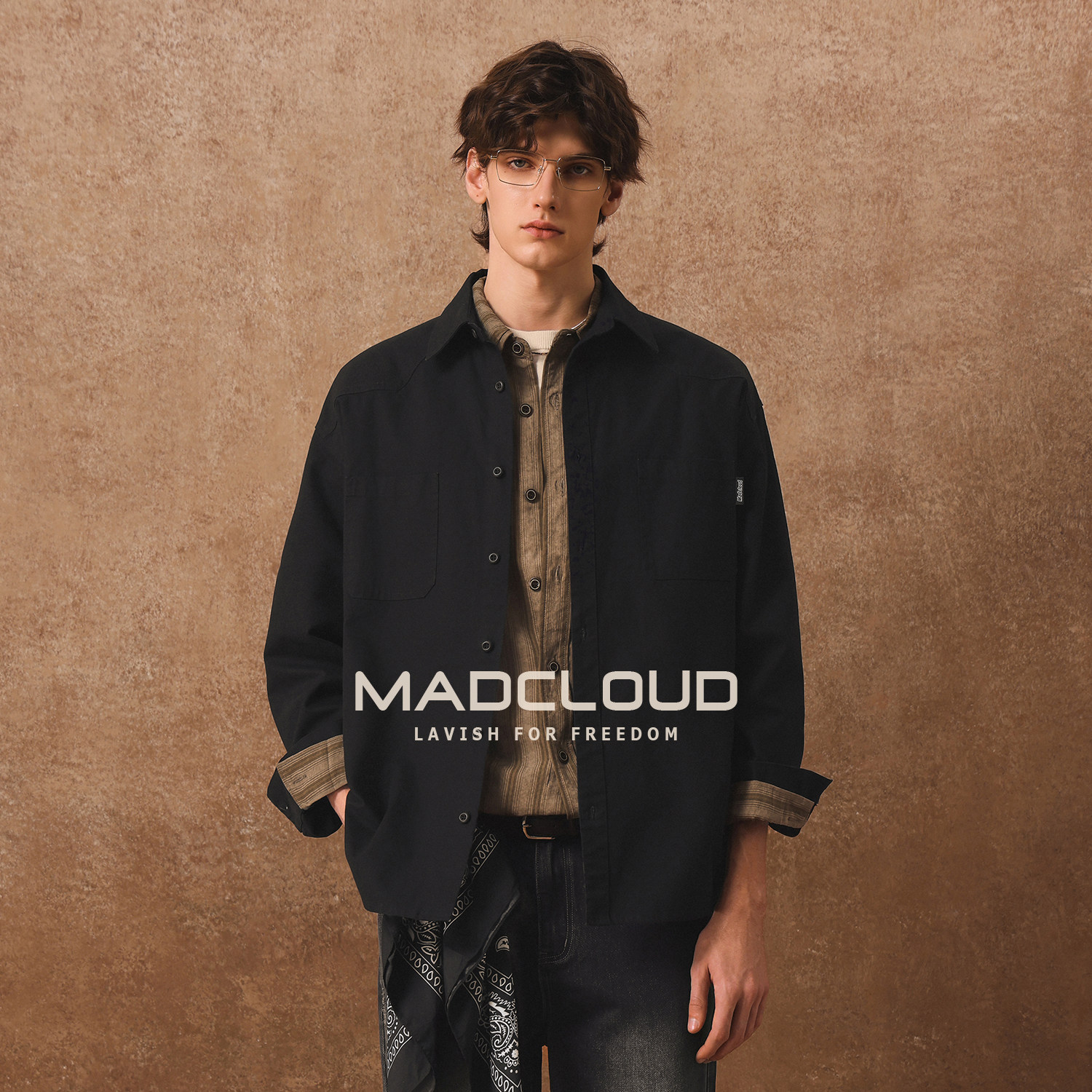 MAD官方 | 重磅经典款工装衬衫男长袖衬衣美版Vintage重工做旧