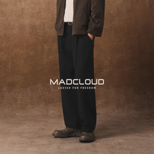 MAD官方 | 复古高级感老钱风休闲裤男款弯刀小西裤廓形松弛感