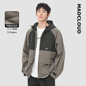 潮牌春秋夹克男士 户外三防撞色美式 连帽外套 迈克罗德 MAD官方