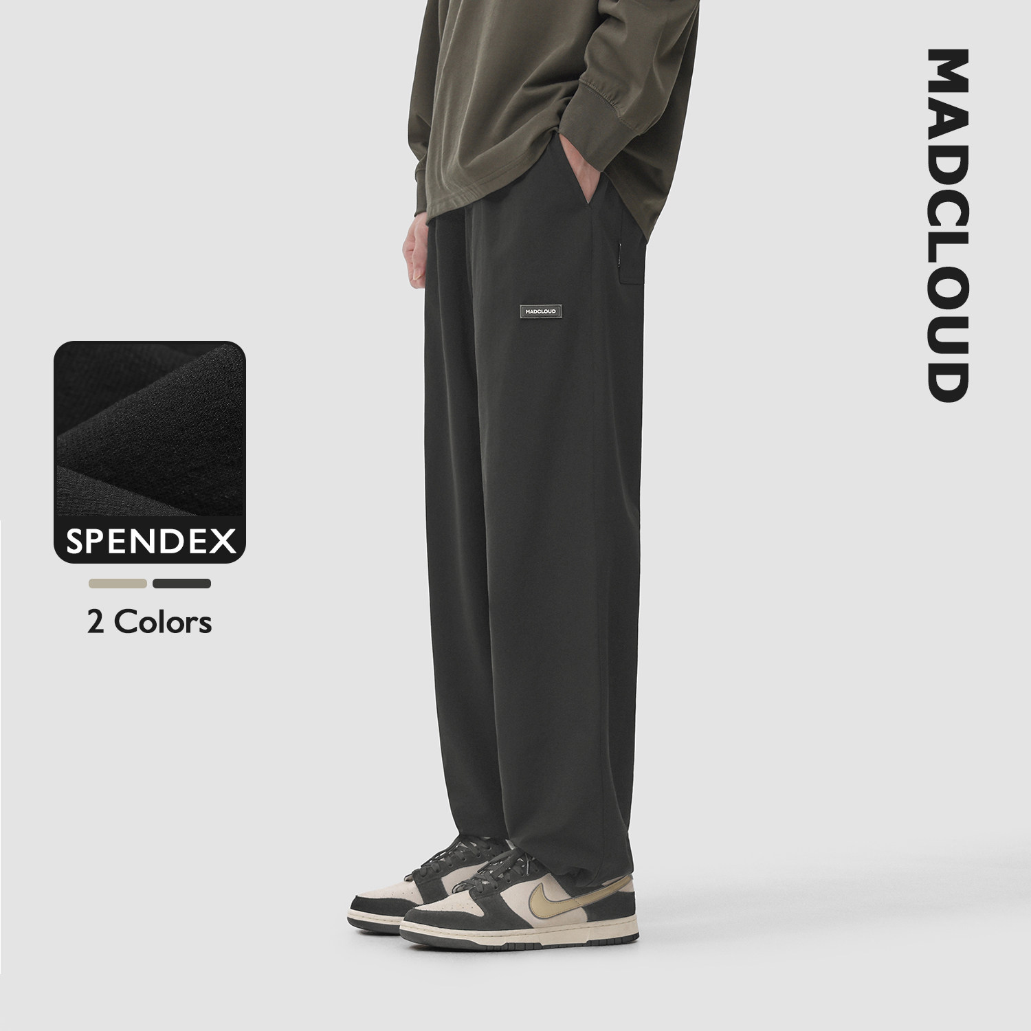 MAD官方 | 迈克罗德 美式户外垂感工装裤春秋束脚抽绳休闲裤男,男装,休闲裤,淘宝优惠券,粉丝福利购,淘宝优惠卷