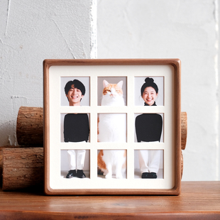 创意实木相框摆台定制diy打印照片趣味照片合集加冲洗高级感挂墙