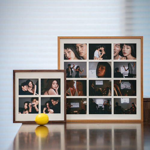 黑胡桃洗照片相框定制diy装裱