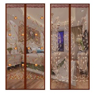 防蚊门帘隔断帘客厅窗帘纱卧室子门帘窗家用自粘软免打孔门帘磁性