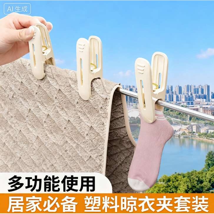 塑料夹子晾衣夹家用无痕夹袜子防风固定凉衣服毛巾床单被单小夹子