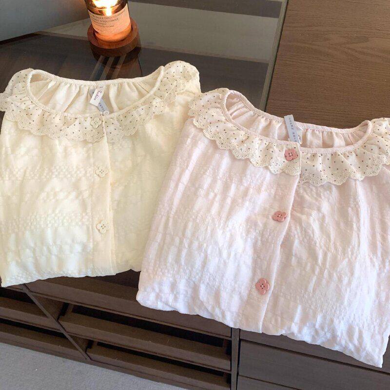 跨境新款夏季蕾丝花边睡衣女新款短袖短裤家居服套装