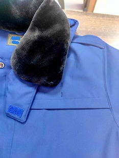 火焰蓝消防备勤大衣单毛领防寒保暖毛领