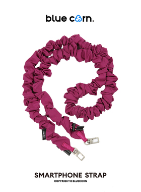 bluecorn蓝色苞米 原创弹性绳索 可调节多功能百搭斜跨单肩通用手机挂绳手机链通用 适用于苹果华为含贴片