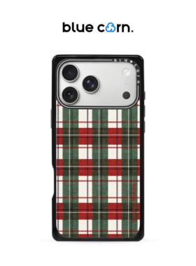 bluecorn 蓝色苞米原创圣诞格子适用于iPhone 17 PRO MAX 16pro15 magsafe 磁吸防摔全包手机壳保护套