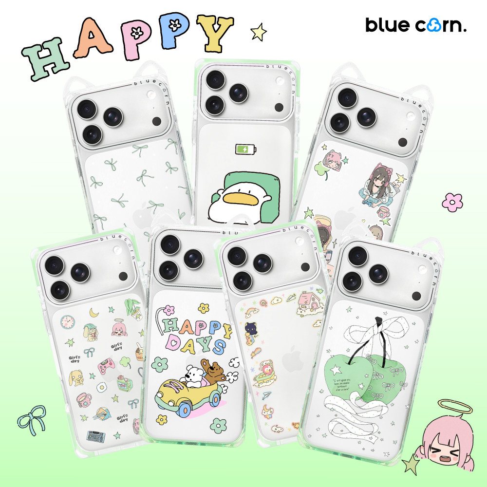 【bluecorn】蓝色苞米薄荷布丁奶方合集适用于苹果iPhone17/16/15/PRO/MAX magsafe磁吸方形渐变直角边手机壳