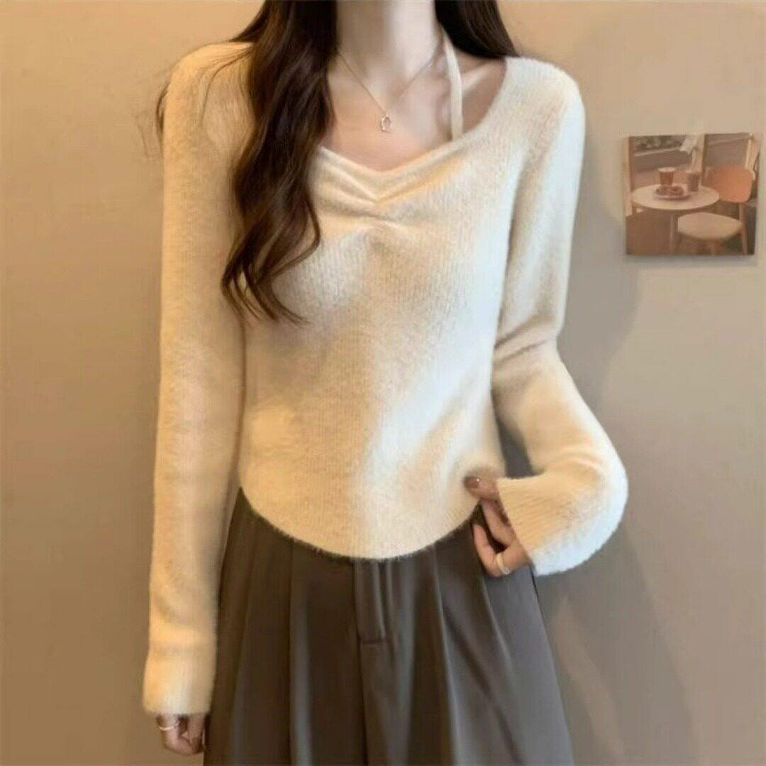 显瘦时尚针织衫长袖女慵