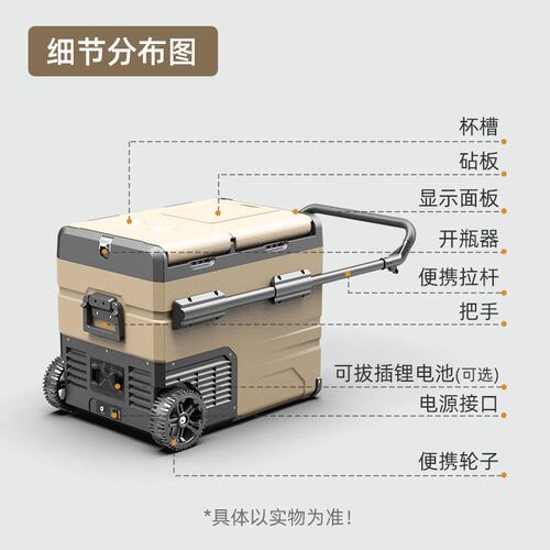 冰虎压缩机车载冰箱车家两用冷冻冷藏12v24v便携TA35宿舍小冰箱