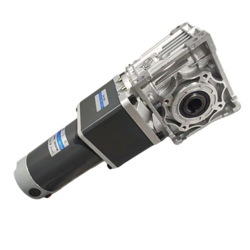 DC24V48V低速直流电RV涡轮蜗杆齿轮减速马达断电刹车慢速旋转电机