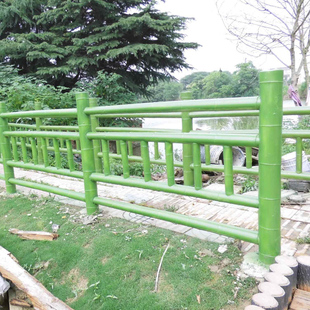 不锈钢仿竹护栏竹篱笆花园围栏乡村振兴户外庭院公园景区竹子栅栏