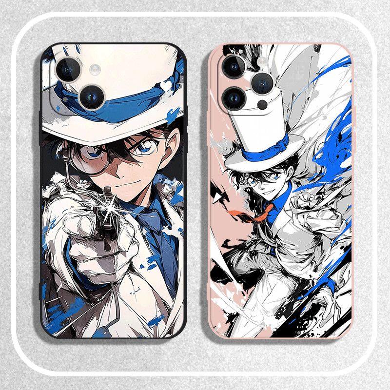 怪盗基德柯南卡通iphone手机壳苹果17promax华为mate70pro红米小米15vivoiQOO荣耀OPPO动漫水墨风全包保护壳