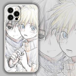 火影忍者鸣人佐助佐鸣手机保护壳适用于苹果17promax华为mate70OPPO真我GT7小米15proVIVOiqoo荣耀全包直边保