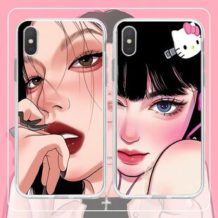 千禧复古辣妹纯欲iphone手机壳苹果17promax漫画16好看14KPOP13荣耀oppo小米vivo华为1加15超火独特硅胶壳