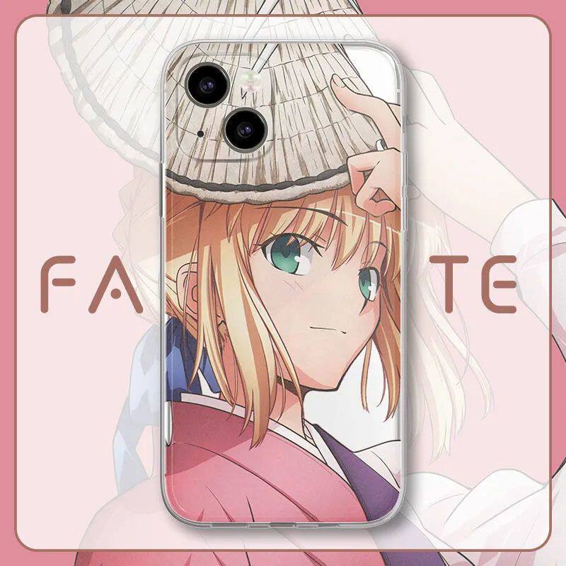 Fate吾王saber二次元iphone手机壳苹果17promax动漫16好看14二次元13华为荣耀小米15VIVO日系OPPOA5可爱简约