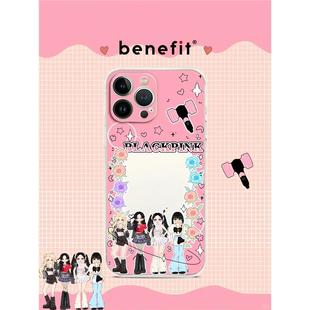 blackpink女团成员小卡手机壳朴彩英金智秀金珍妮lisa适配于苹果16pro小米15红米OPPO华为荣耀vivo个性 全包壳