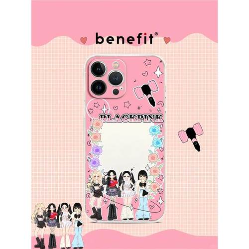 blackpink女团成员小卡手机壳朴彩英金智秀金珍妮lisa适配于苹果16pro小米15红米OPPO华为荣耀vivo个性全包壳