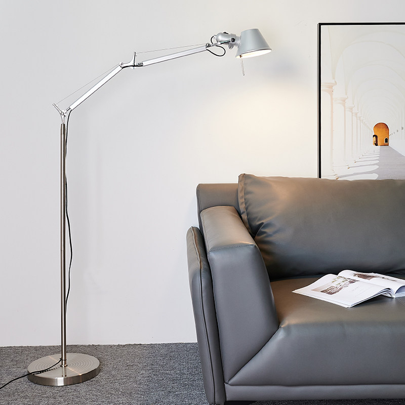 北欧现在简约客厅卧室床头灯设计师书房办公长臂摇臂折叠落地台灯