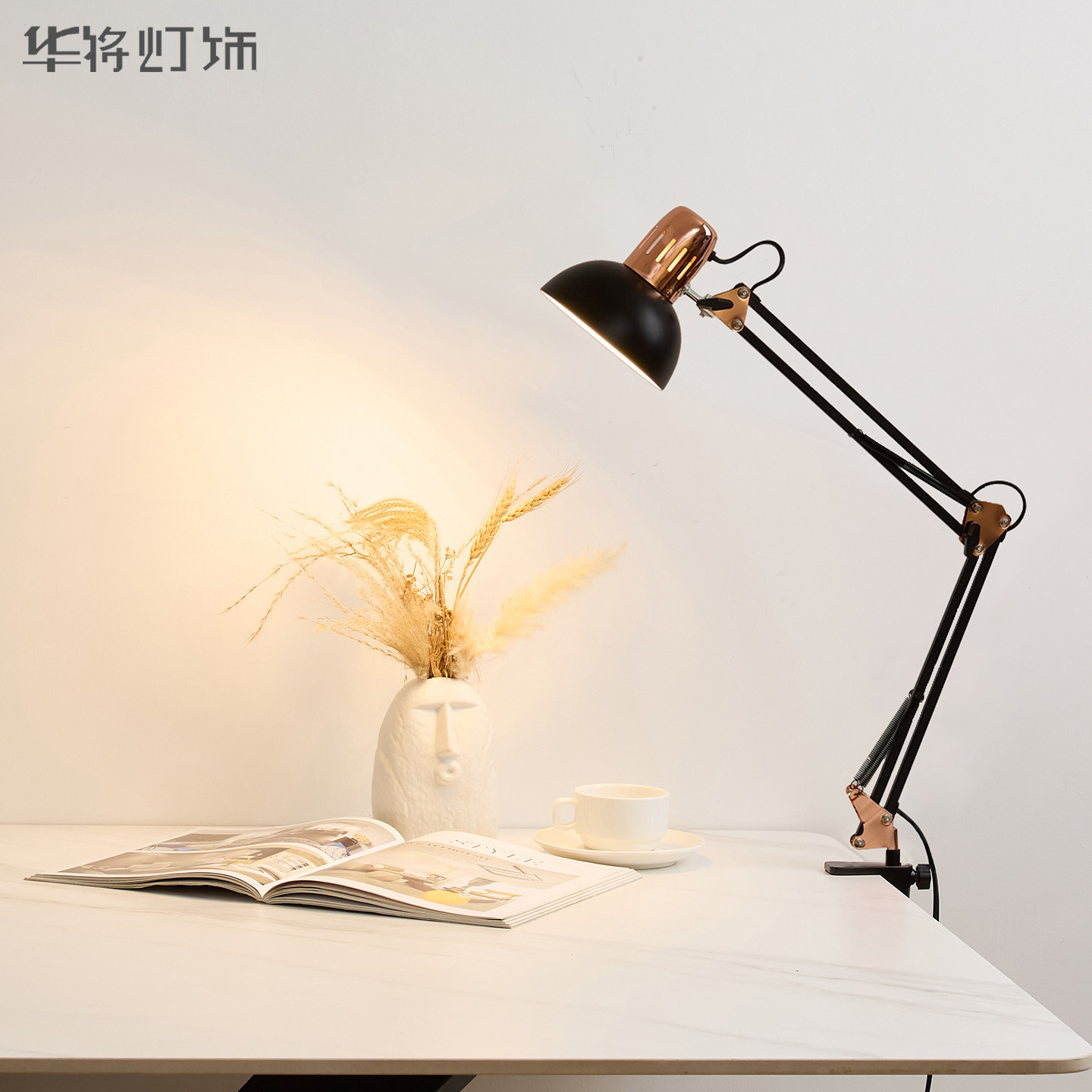 宿舍民宿床头灯美甲纹绣办公伸缩折叠台灯书房书桌读书学习护眼灯