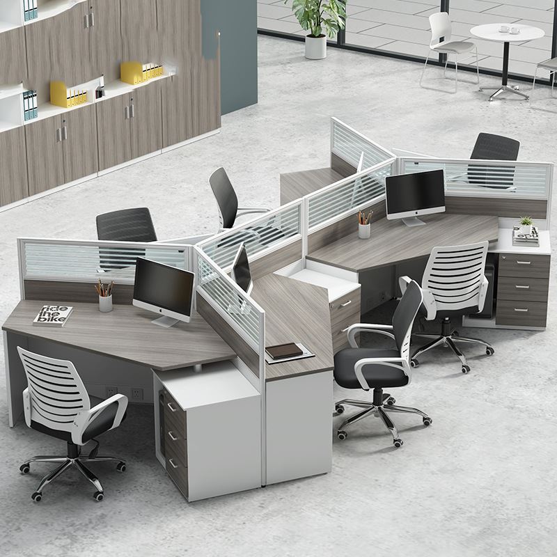 职员办公桌3人位简约现代屏风678工位9人卡座办公室电脑桌椅组合