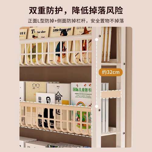 书架门后超薄铁艺洞洞板置物架落地收纳架靠墙储物架儿童绘本架子