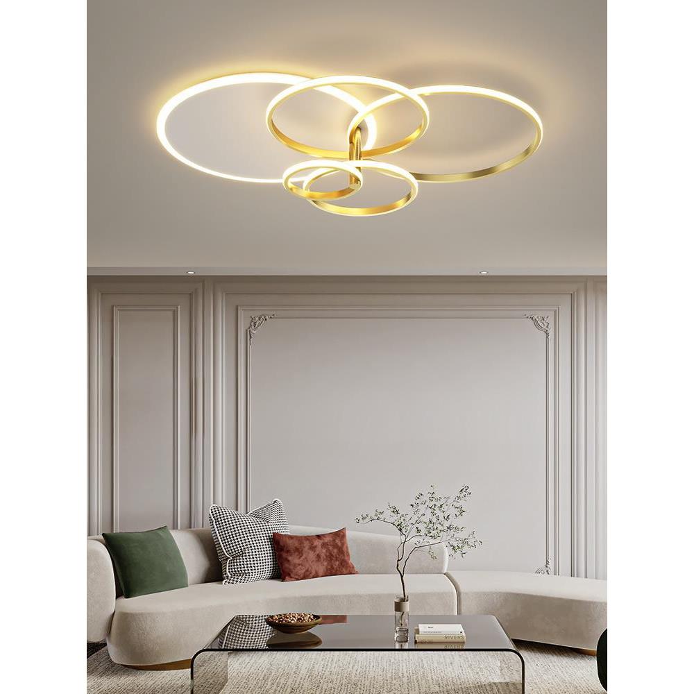 极简客厅吸顶灯轻奢2023年新款房间灯北欧圆形现代简约主卧室灯具