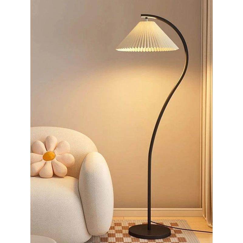 新款百褶落地灯卧室客厅法式家居轻奢民宿卧室沙发立式台灯氛围灯