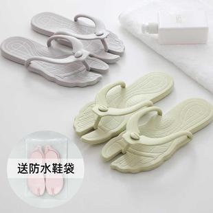 旅行非旅游超轻游泳女浴室洗澡防滑出差用品 便携式 可折叠拖鞋