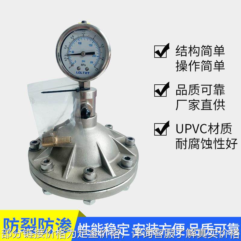 不锈钢304膜片脉冲阻尼器脉动缓冲器内丝接口计量泵配压力表