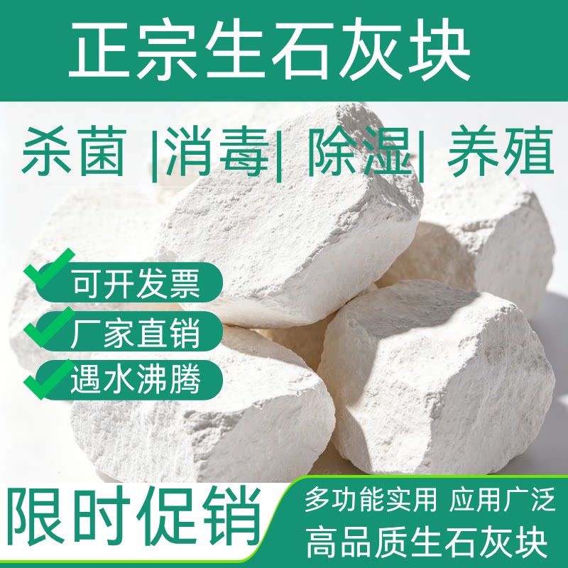 生石灰块除湿发热迅速养殖净水涂白美化家用