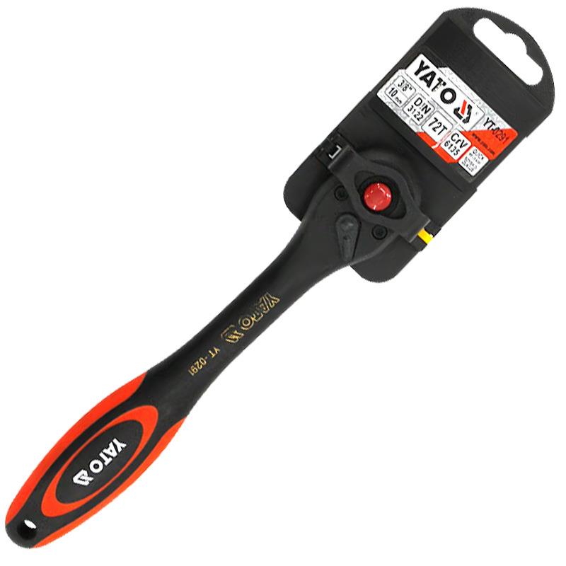 易尔拓（YATO）快速脱落棘轮扳手软柄套筒扳手中72齿大扭矩铬钒钢