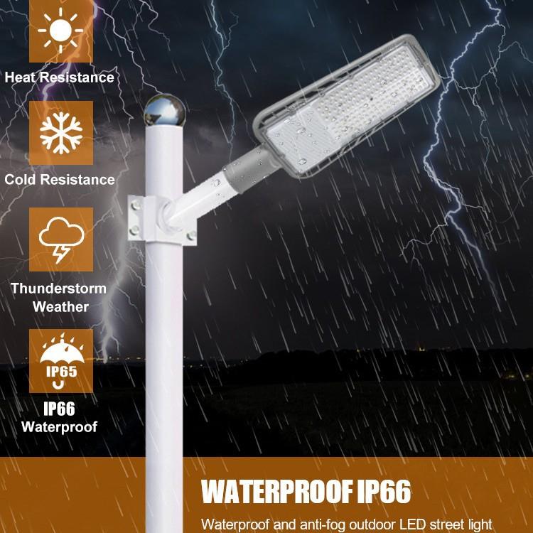 新款led市电路灯头户外街道路灯新农村道路照明单臂路灯高杆路灯