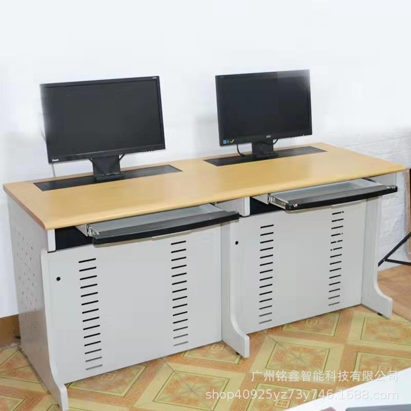 22寸液晶屏电脑升降桌27寸显示屏翻转电脑桌、无纸化会议系统厂家