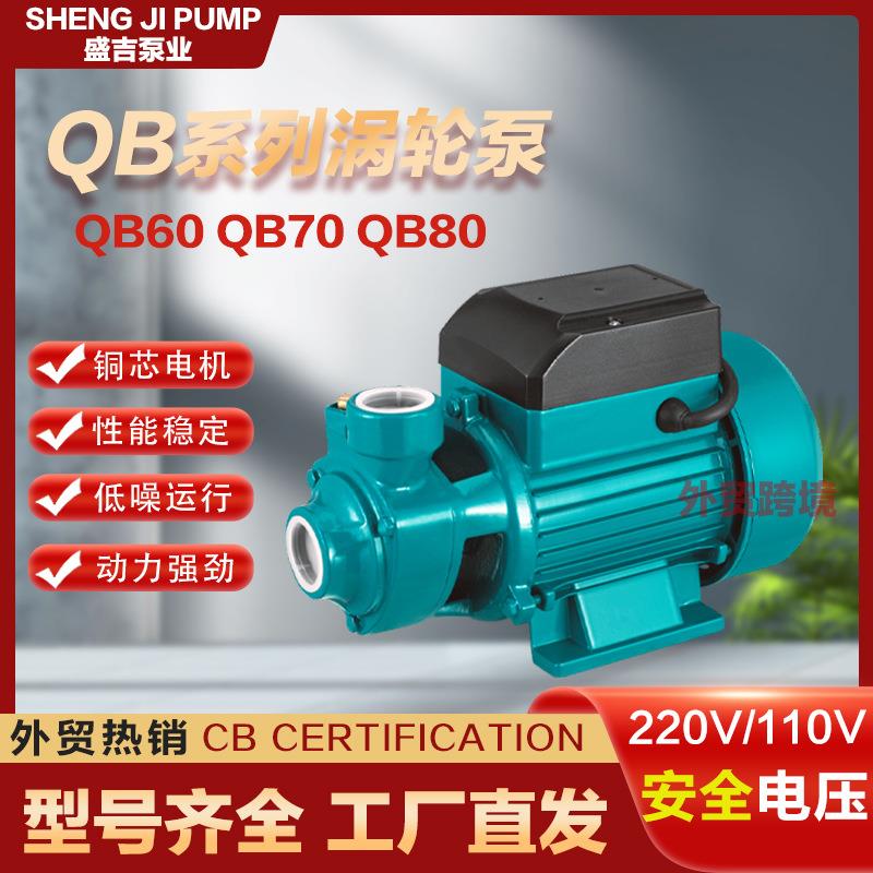 QB607080离心泵循环水泵高扬程220v外贸小型家用增压泵