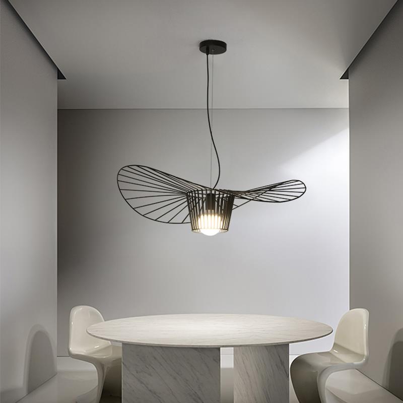 网红铁艺草帽吊灯设计师客厅灯北欧简约创意艺术装饰餐厅卧室灯具