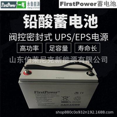 FirstPower一电蓄电池LFP1210012V100AH铅酸免维护蓄电池太阳能