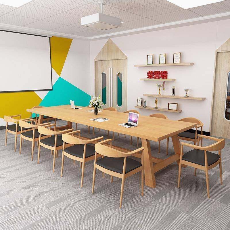 北欧办公室家具实木会议桌长方形铁艺培训桌职员办公洽谈桌椅组合,金属材料及制品,金属加工件/五金加工件,淘宝优惠券,粉丝福利购,淘宝优惠卷