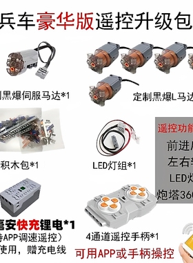ONEBOT积木CN171运兵车动力改装电动遥控动力组升级套件