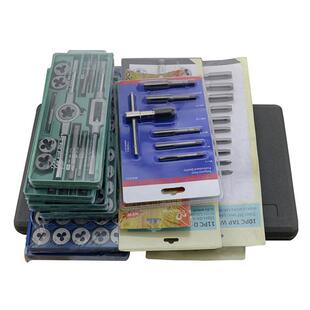 合金钢公英制丝锥板牙套装丝攻攻丝器手用手动攻牙绞手扳手工具