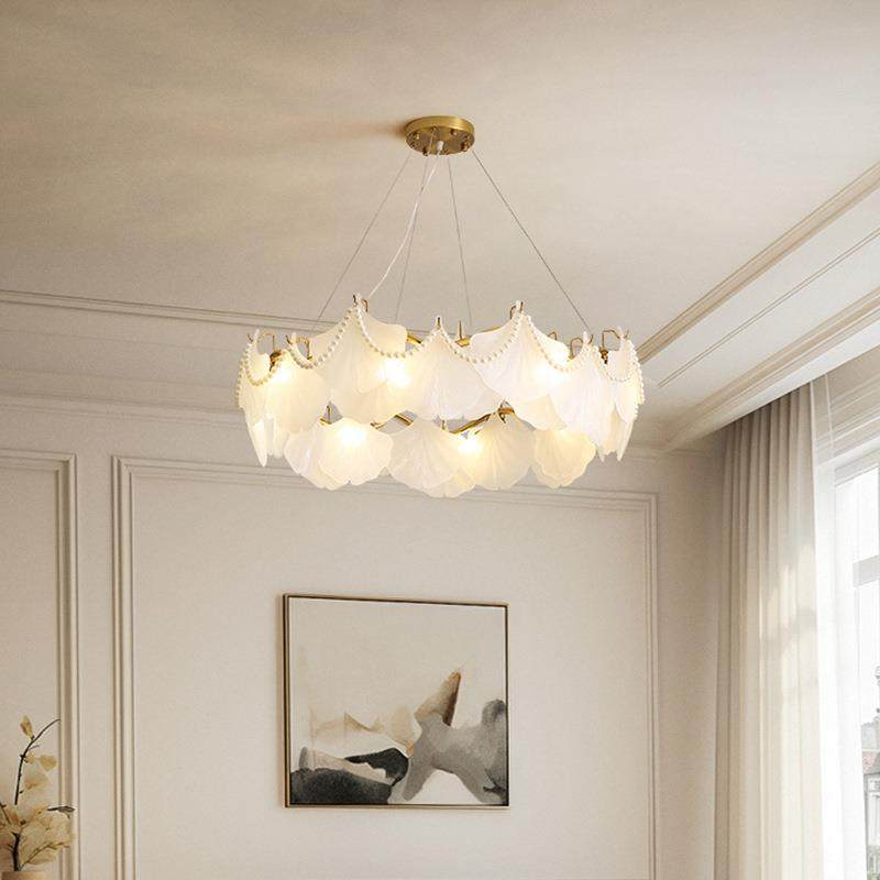 中山灯具客厅主吊灯法式轻奢大气创意设计师奶油风银杏叶卧室照明,金属材料及制品,金属加工件/五金加工件,淘宝优惠券,粉丝福利购,淘宝优惠卷