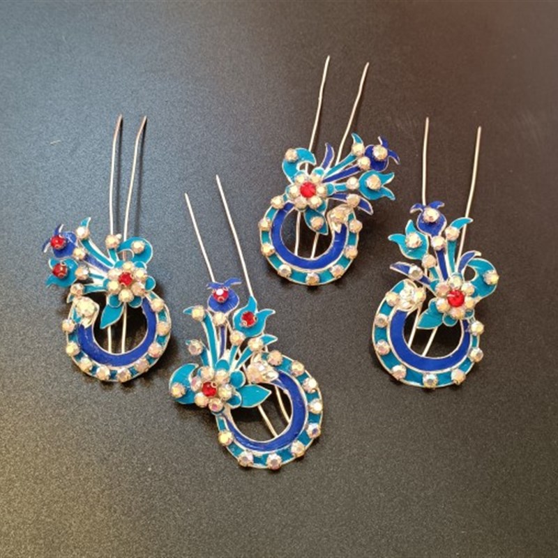 现货速发新款古装戏曲越剧黄梅戏歌仔戏花旦小姐琉璃珠点翠草花发