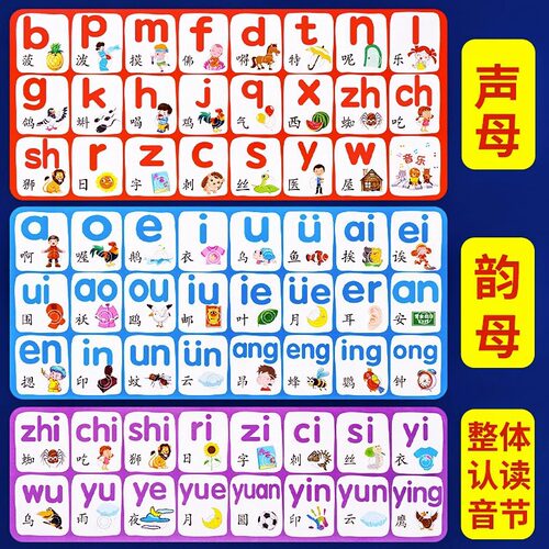 汉语拼音字母表挂图墙贴幼小衔接一年级声母韵母训练儿童学习