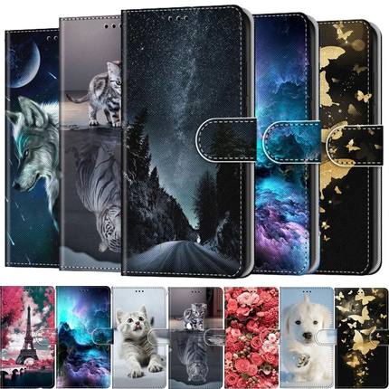 Flip Leather Phone Case For Redmi Note 9T 9 9S Pro 9A 9C Fun