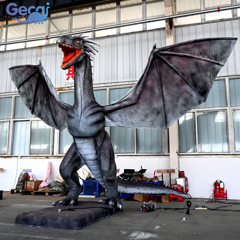 仿真西方龙模型主题公园文旅景区大型仿真机械电动恐龙制作厂家