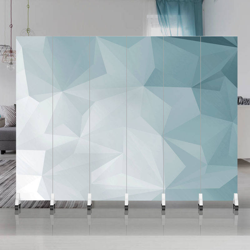 屏风隔断办公室折叠移动简约现代家用客厅酒店纯白色带轮折屏